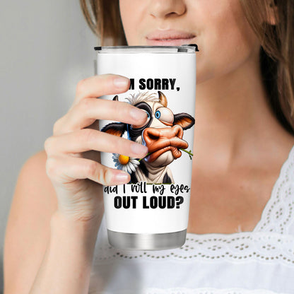 20oz Cow Print Stainless Steel Tumbler - Insulated Leakproof Travel Mug for Coffee & Tea | Unique Gift for Cow Lovers, Farm Enthusiasts & Dairy Farmers | Cute Farmhouse Aesthetic