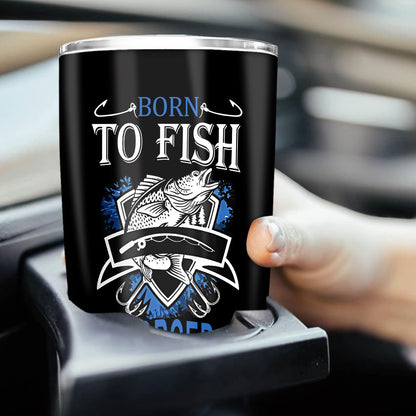 Fishing Tumbler 20oz Insulated - Stainless Steel Cup with Emblem, No Electricity Décor Gift for Fishermen - Christmas, Halloween, Thanksgiving Present for Dad, Men, Anglers
