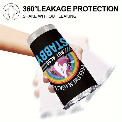 "Feeling Magical But Also Stabby" Tumbler 20oz - Funny Valentine's Day Coffee Mug | Vacuum Insulated Stainless Steel Travel Cup