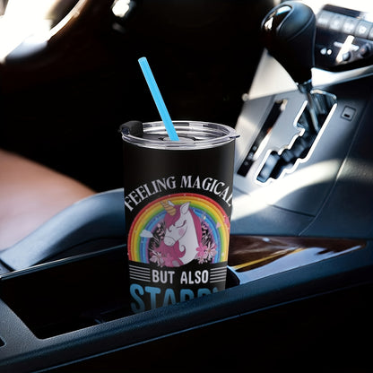 "Feeling Magical But Also Stabby" Tumbler 20oz - Funny Valentine's Day Coffee Mug | Vacuum Insulated Stainless Steel Travel Cup