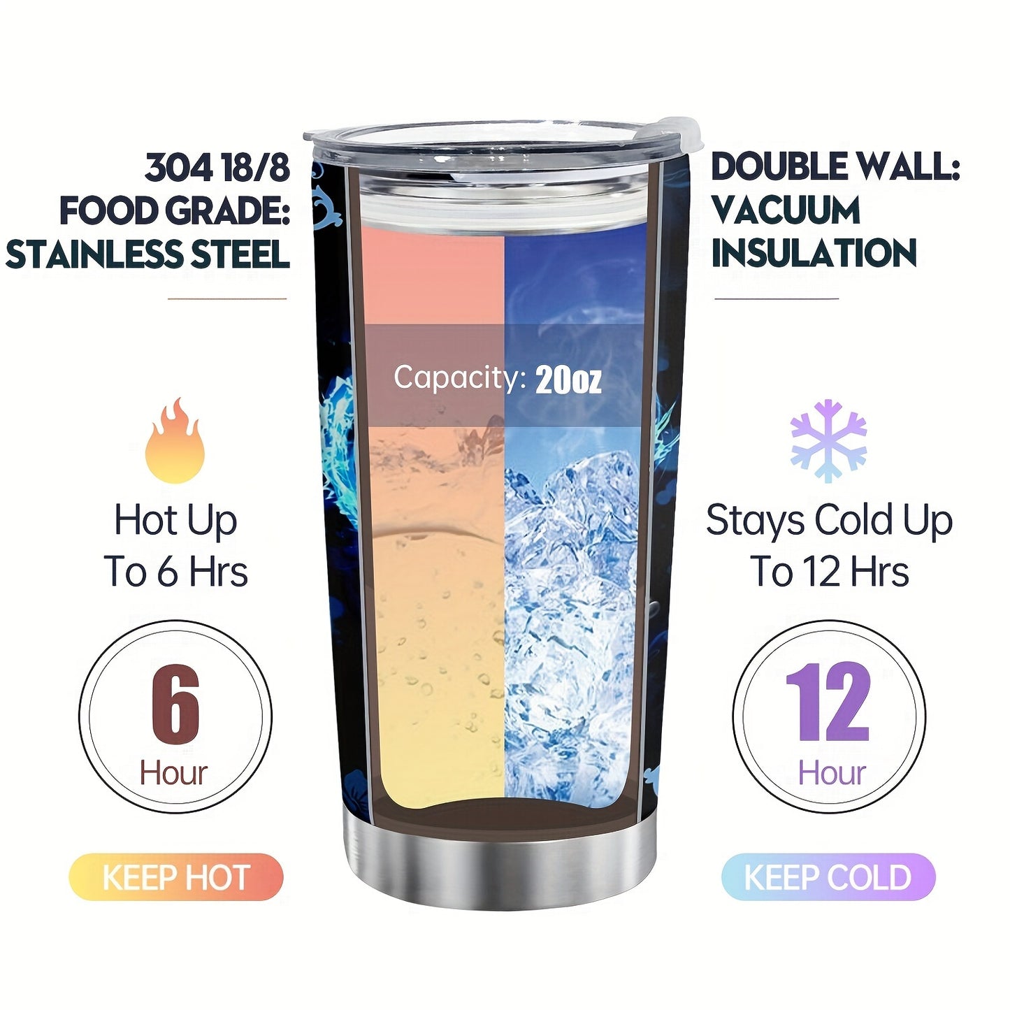 Ocean’s Embrace Dolphin Tumbler – 20oz Stainless Steel with Heart Design, Whimsical Gift for Dolphin Lovers