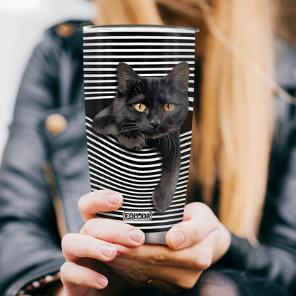 Fun Cat Tumbler Gift Set - 20oz Stainless Steel Insulated Cup - Perfect Christmas, Birthday, Mother‘s Day Gift for Animal Lovers & Girls