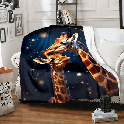 Giraffe Print Flannel Throw Blankets - Wildly Cute & Lightweight Blanket | Soft Safari-Themed Gift for Kids, Nursery Decor, and Cozy Adventures