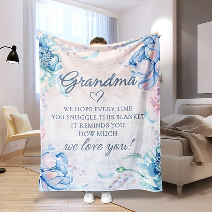 Cozy Blanket Gift for Grandma Perfect Birthday Present from Granddaughter & Grandson