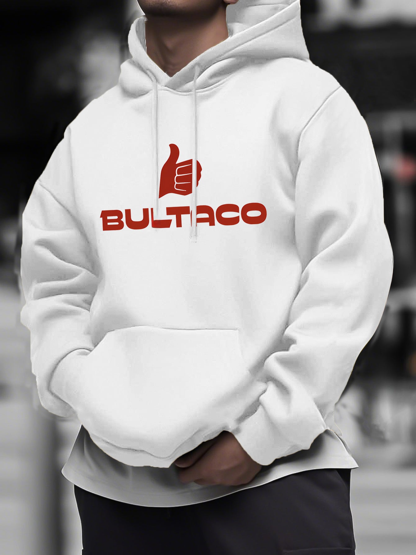 Men‘s Contemporary Graphic Hoodie - Printed Design with Regular Fit, Modern Casual Hooded Sweatshirt Top