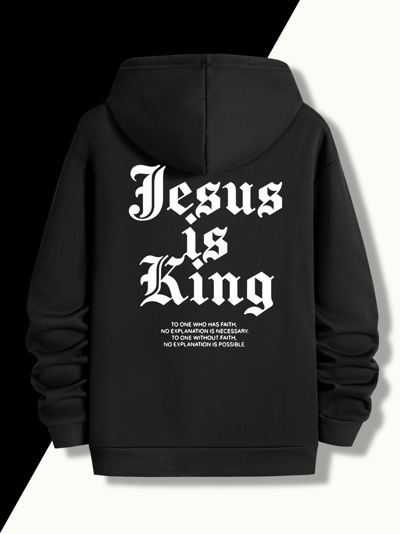 Faith & Strength Hoodie for Men - Inspirational Pullover with Faith-Based Design, Comfortable Casual Wear for Everyday