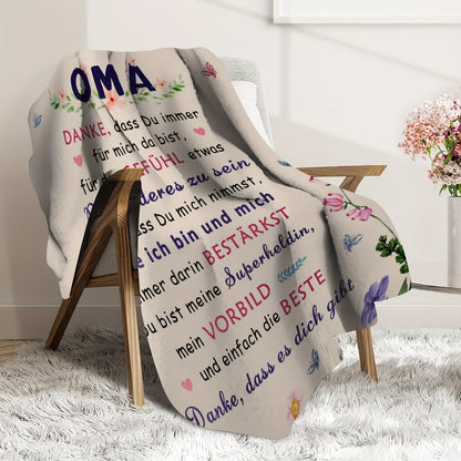Love You Grandma - Cozy Flannel Sofa Blanket | The Perfect Heartfelt Gift for Her Birthday, Anniversary & Everyday Comfort