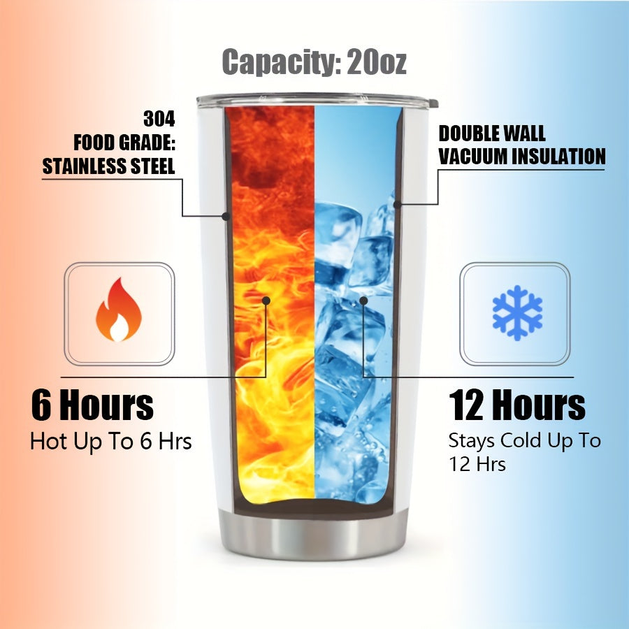 Skull Design Tumbler 20oz - Gothic Stainless Steel Insulated Coffee Mug | Double Wall Vacuum, Leakproof, Halloween & Dark Aesthetic Gift