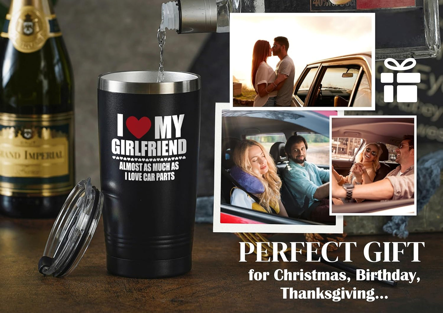 Premium Car Enthusiast Tumbler - 20oz Vacuum Insulated Stainless Steel Travel Mug, Leakproof with Straw, Top-Tier Gift for Car Guys, Mechanics, Auto Lovers