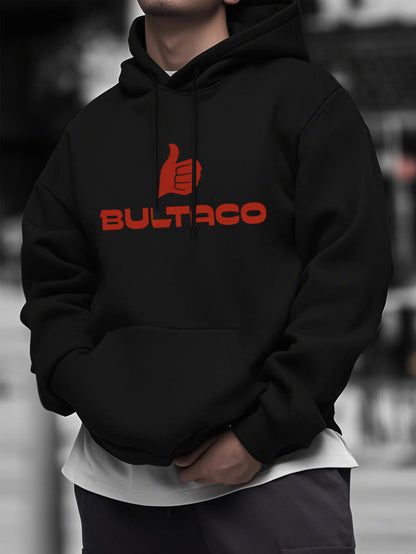 Men‘s Contemporary Graphic Hoodie - Printed Design with Regular Fit, Modern Casual Hooded Sweatshirt Top