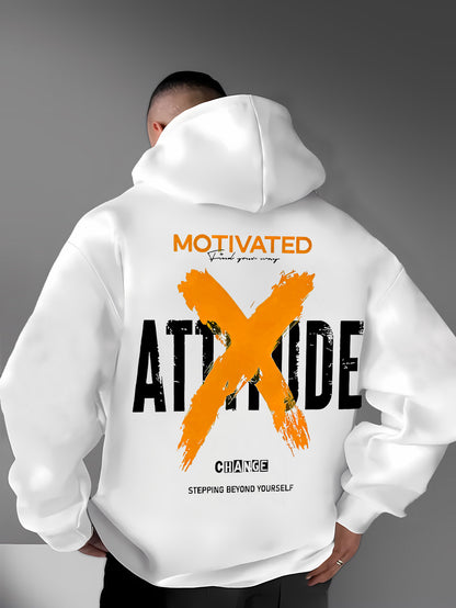 Motivational Quote Hoodie for Men - Inspirational Streetwear Pullover, Regular Fit Trendy Hooded Sweatshirt