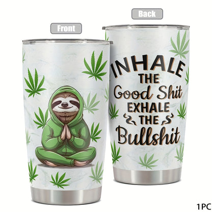 Funny Sloth Tumbler 20oz - "Take It Slow" Stainless Steel Water Bottle with Lid | Humorous & Insulated Gift for Christmas, Fall, Thanksgiving & Everyone