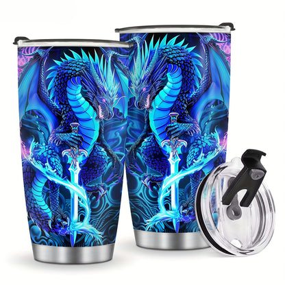 Dragon Tumbler 20oz - Stainless Steel Insulated Cup | Unique Gift for Dragon Lovers, Christmas, Valentine‘s, Father’s Day & Graduation