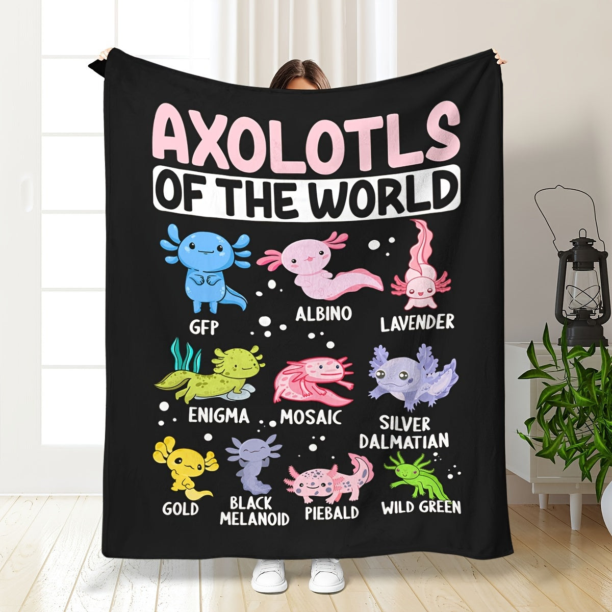 Black Cartoon Jellyfish Flannel Throw - Whimsical Deep Sea Creatures, Soft & Lightweight All-Season, Digital Art Print for Home, Dorm & Festival Gear