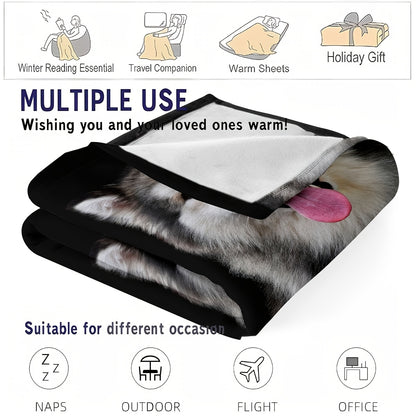 Personalized Alaskan Malamute Blanket - Custom Photo Print of Your Dog, Tear-Resistant & Durable, Ultimate Gift for Malamute Lovers & Owners