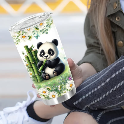 Mother's Day Gifts for Women - Cute Panda with Flowers & Butterfly Tumbler, 20oz Stainless Steel Insulated Cup, Keeps Hot/Cold | Gift for Her, Daughter, Sister, Girlfriend, Mom