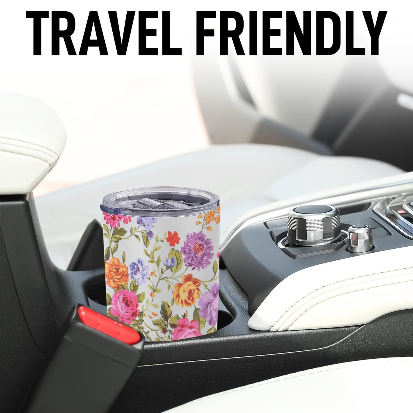 Floral & Funny Quote Tumbler - 20oz Stainless Steel Insulated Cup with Double Wall Vacuum | Humorous Gift for Women, Best Friends & Family
