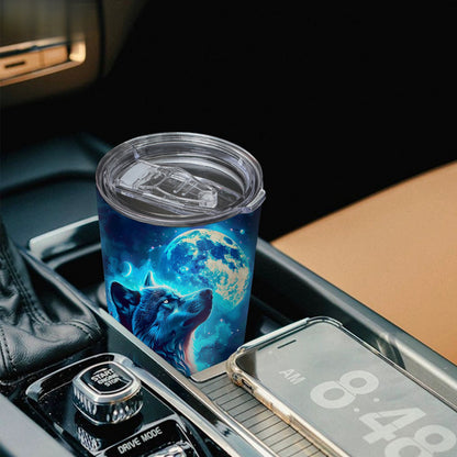 Alpha Spirit Tumbler - 20oz Premium Stainless Steel, Double Wall Insulated for Wolf Lovers, Symbol of Strength & Loyalty, Ultimate Gift for Him
