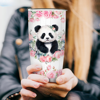 Bestseller Cute Panda Tumbler - 20oz Insulated Stainless Steel Mug with Lid, Hot & Cold Travel Cup | Perfect Gift for Women, Panda Lovers - Valentine‘s, Christmas, Birthday, Mother’s Day