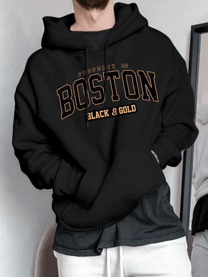 Boston College Hoodie - Men‘s University Inspired Graphic Pullover, Trending Alumni & Student Sweatshirt for Game Day & Campus Pride