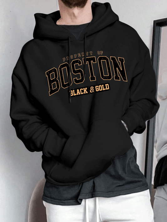 Boston College Hoodie - Men‘s University Inspired Graphic Pullover, Trending Alumni & Student Sweatshirt for Game Day & Campus Pride