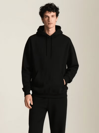 Men's Funny Sarcastic Quote Hoodie - Black with White Print Graphic Pullover | Kangaroo Pocket Streetwear
