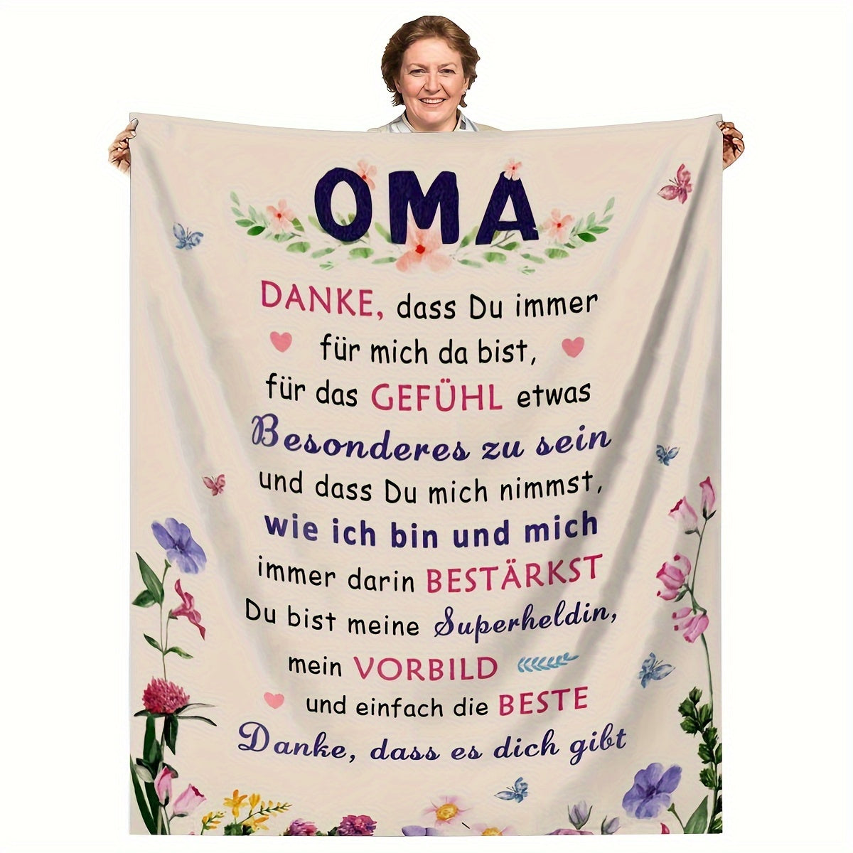 Love You Grandma - Cozy Flannel Sofa Blanket | The Perfect Heartfelt Gift for Her Birthday, Anniversary & Everyday Comfort
