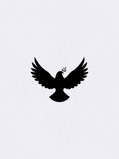 Peace Dove & Olive Branch T-Shirt for Men - Symbolic Graphic Tee Shirts Top in Soft Breathable Fabric