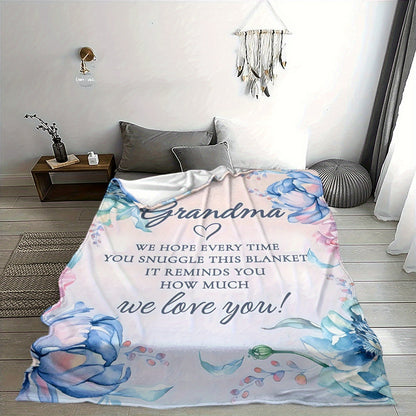 Cozy Blanket Gift for Grandma Perfect Birthday Present from Granddaughter & Grandson