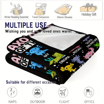 Black Cartoon Jellyfish Flannel Throw - Whimsical Deep Sea Creatures, Soft & Lightweight All-Season, Digital Art Print for Home, Dorm & Festival Gear