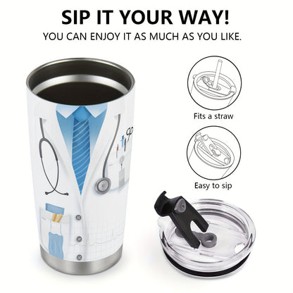 Doctor Gift Tumbler 20oz - Travel Coffee Mug for Men & Women | Appreciation, Graduation, Retirement Present for Doctor & Medical Student
