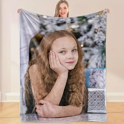 Custom Photo Collage Flannel Blanket - Personalized with 1 to 5 Pictures, Heartwarming Gift for Family, Couples, Christmas & Special Occasions