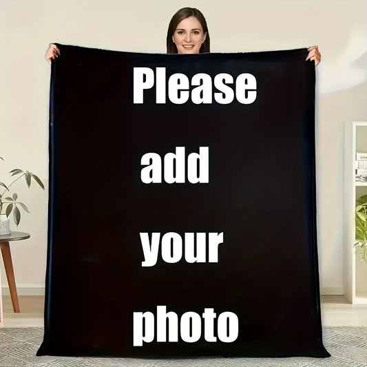 Personalized Photo Flannel Blanket - Ultra Soft & Warm Custom Print Gift for All Season