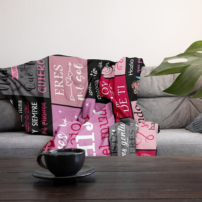 From Parents to Daughter - Cozy Flannel Gift Blanket | Birthday, Christmas & Holiday Present to Show Your Love & Keep Her Warm
