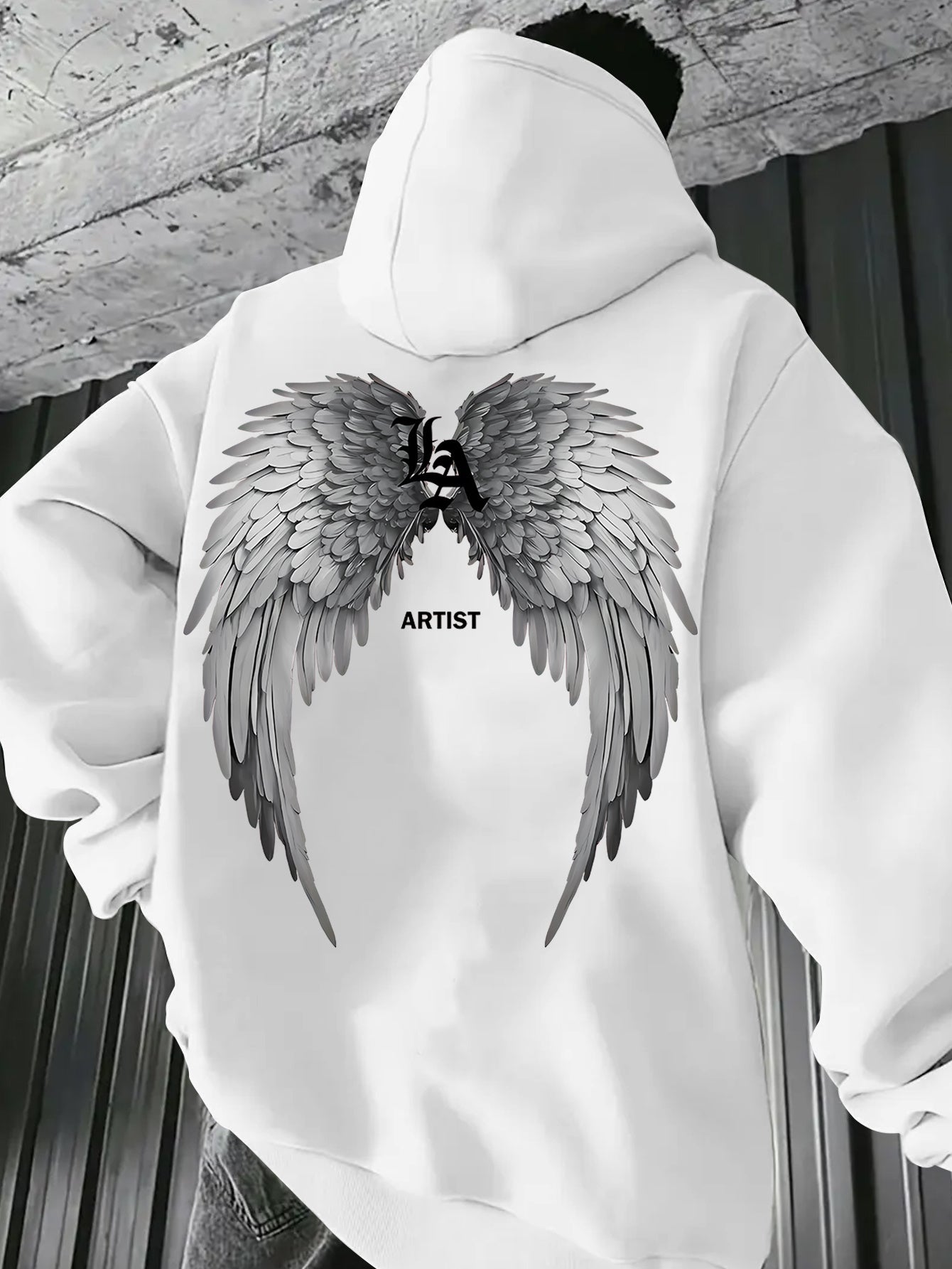Men's Streetwear Essential Hoodie - Fashion Printed Graphic Pullover, Regular Fit Hooded Sweatshirt for Casual Comfort