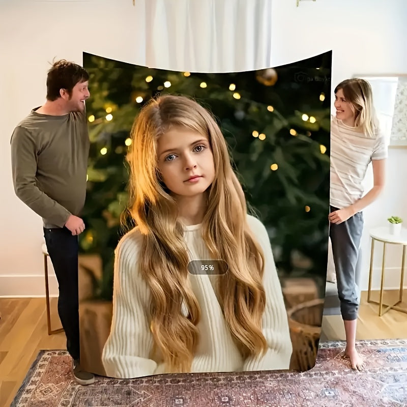 Custom Photo Collage Flannel Blanket - Personalized with 1 to 5 Pictures, Heartwarming Gift for Family, Couples, Christmas & Special Occasions