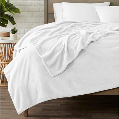 Pumpkin Spice Flannel Blanket - Warm Neutral Throw in Beige, Brown & Orange, Machine Washable Sofa Bed Cover & Holiday Gift