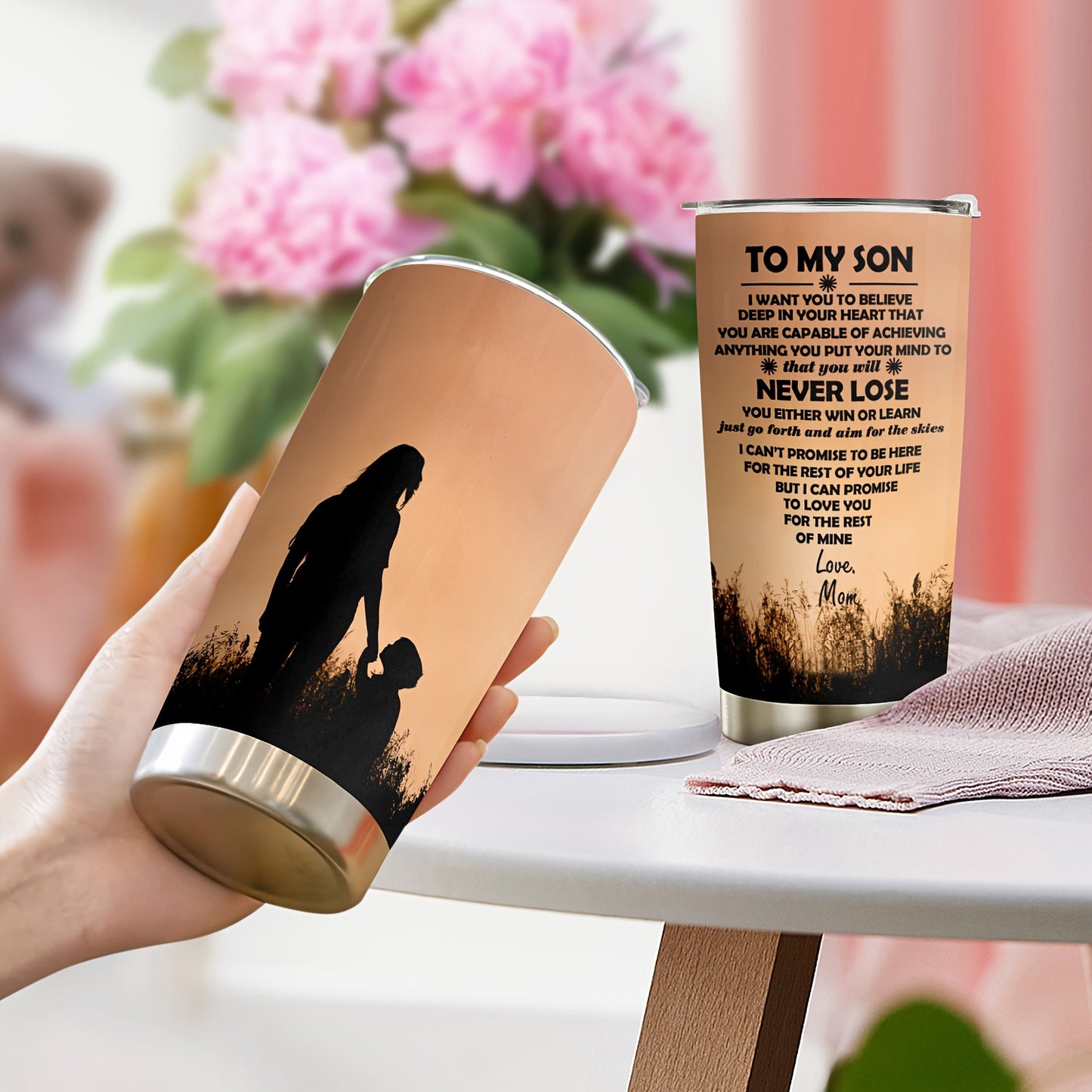 Stainless Steel Travel Coffee Cup - 20oz Insulated Tumbler Keeps Hot & Cold, Perfect Gift for Son, Dad, Men, Boyfriend | Birthday, Christmas, Graduation Present