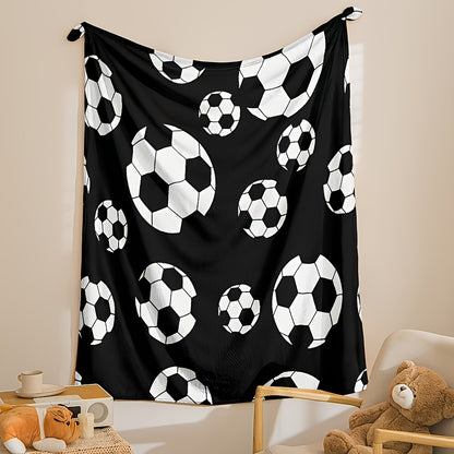 Football Fan Gift Blanket - Sport Themed Flannel Throw with Team Spirit Design, Soft & Warm for Game Day, Home, Tailgating, All Season Use