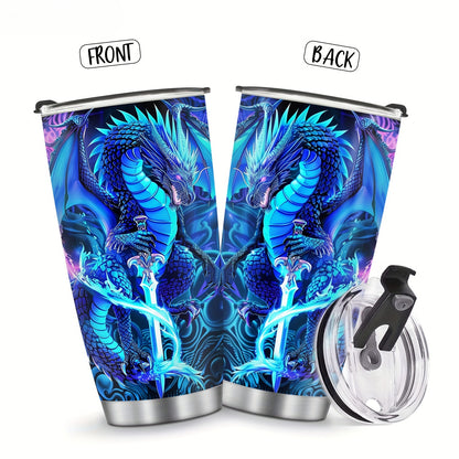 Dragon Tumbler 20oz - Stainless Steel Insulated Cup | Unique Gift for Dragon Lovers, Christmas, Valentine‘s, Father’s Day & Graduation