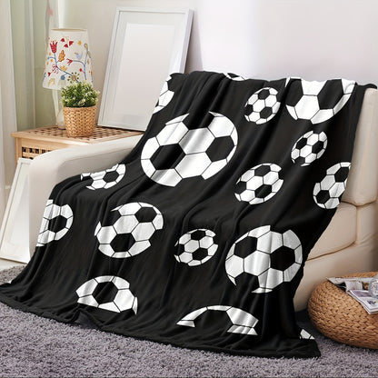 Football Fan Gift Blanket - Sport Themed Flannel Throw with Team Spirit Design, Soft & Warm for Game Day, Home, Tailgating, All Season Use