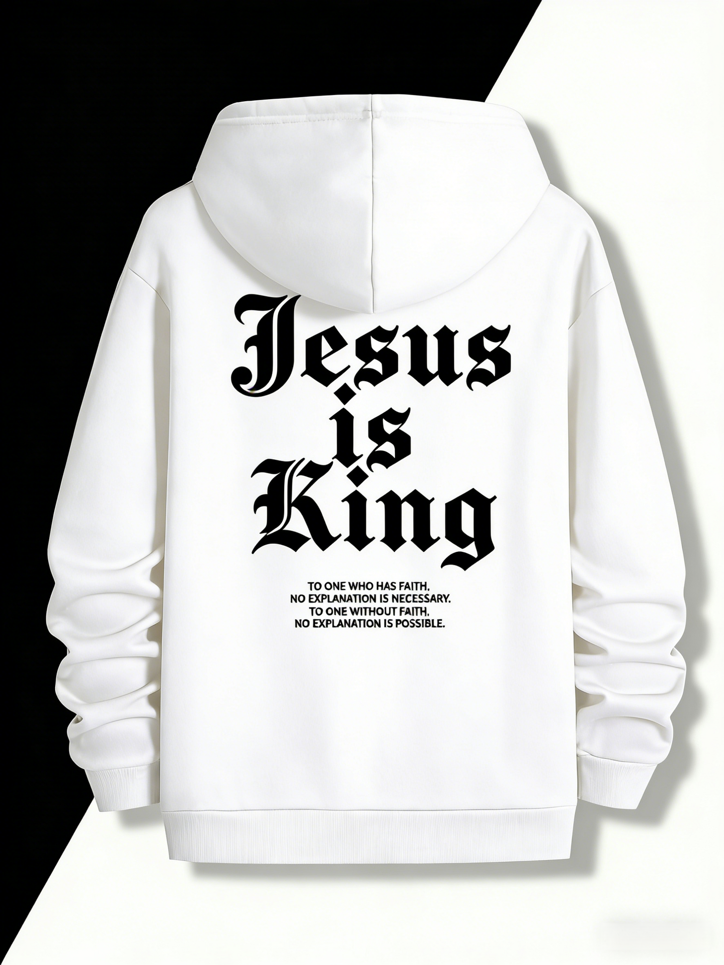 Faith & Strength Hoodie for Men - Inspirational Pullover with Faith-Based Design, Comfortable Casual Wear for Everyday