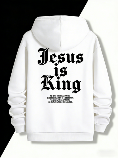 Faith & Strength Hoodie for Men - Inspirational Pullover with Faith-Based Design, Comfortable Casual Wear for Everyday