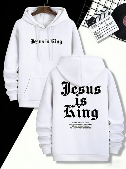 Faith & Strength Hoodie for Men - Inspirational Pullover with Faith-Based Design, Comfortable Casual Wear for Everyday
