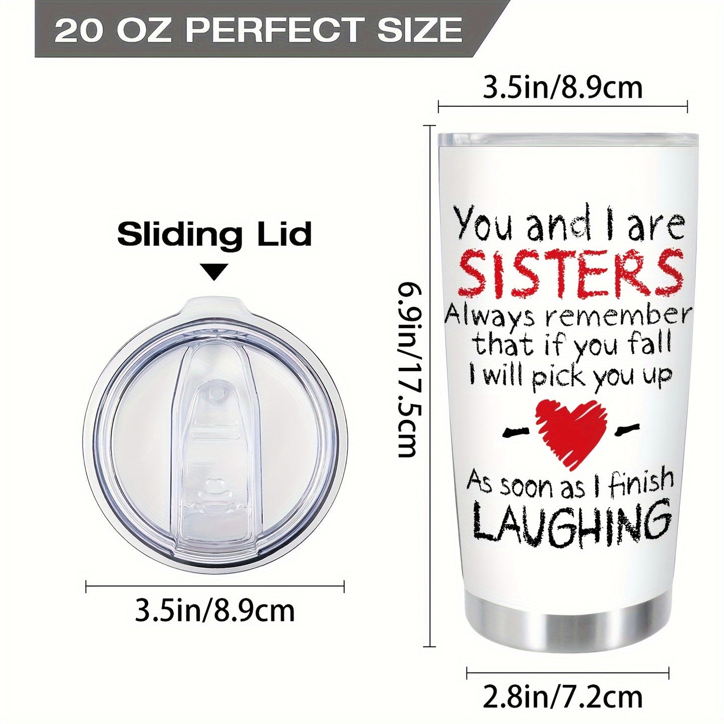 20oz Stainless Steel Tumbler with Lid - Double Wall Vacuum Insulated Cup for Hot & Cold Drinks, Reusable Travel Mug Perfect for Outdoor, Gym, Office | Leak-Proof & Sweat-Proof | Ideal Gift for Men & Women