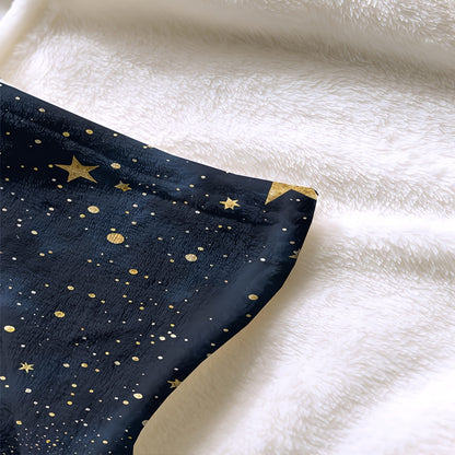 Starry Sky Flannel Throw - Lightweight & Portable Blanket for Home, Travel, and Stargazing | Cozy Celestial Pattern, Soft for Indoor & Outdoor Use