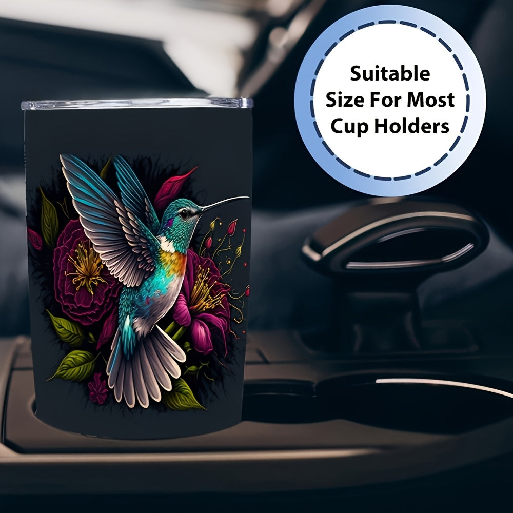 Hummingbird Gift Tumbler - 20oz Elegant Insulated Stainless Steel Travel Mug, Double Wall Vacuum Keeps Hot/Cold | Nature Inspired Design for Her, Bird Lovers