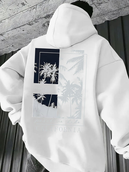 Men‘s Casual Printed Pullover - Long Sleeve Hoodie with Modern Graphics, Comfortable Regular Fit