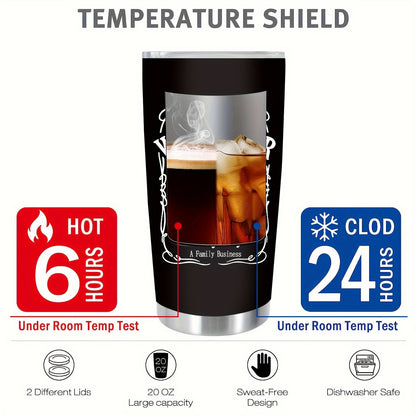 Men‘s Travel Mug with Handle 20oz - Double Wall Insulated Stainless Steel Tumbler | Outdoor & Car Cup, Perfect Gift for Dad, Brother, Husband