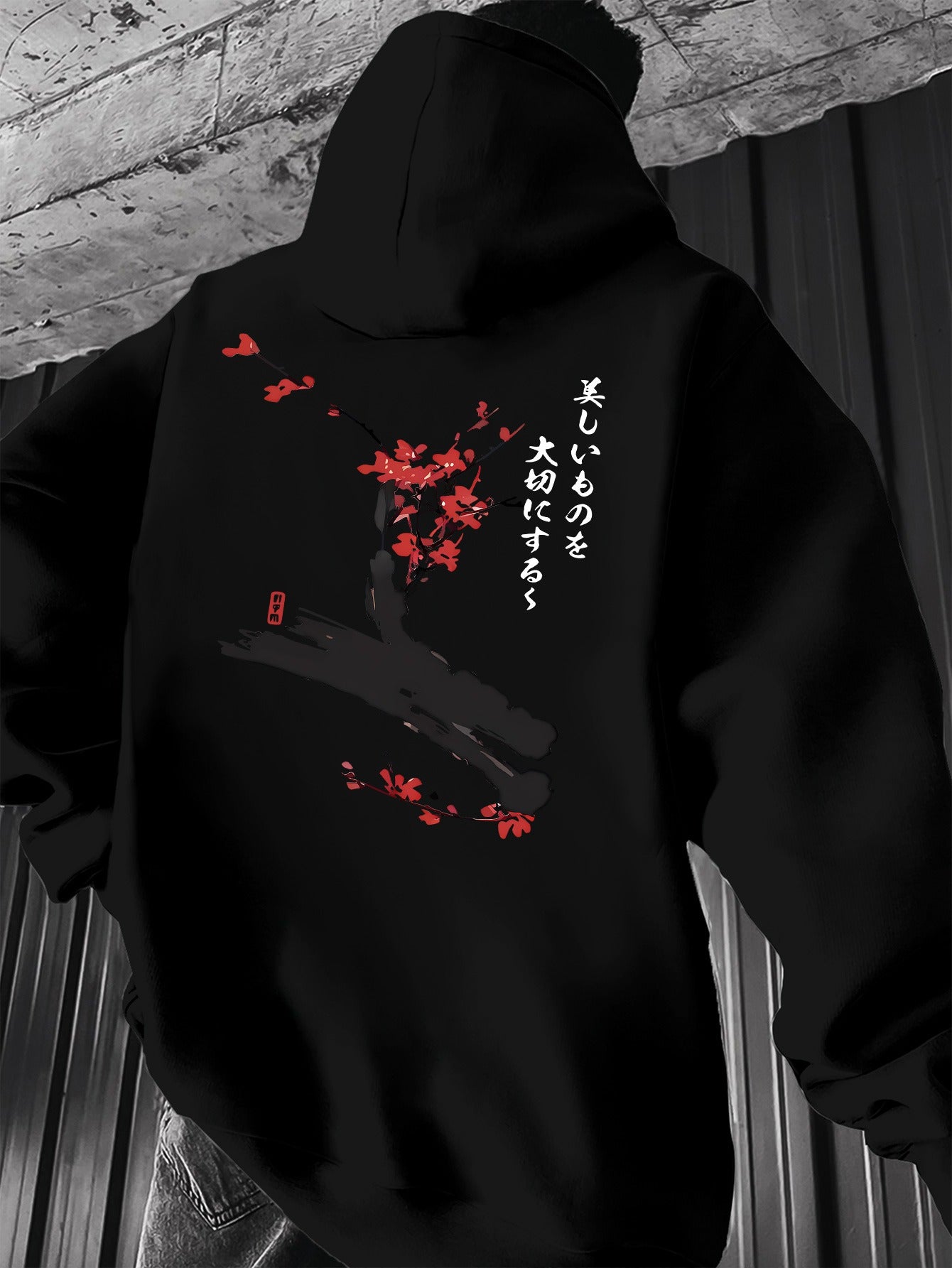 Men's French Terry Hoodie - Streetwear Trend Pullover, Unisex Casual Hooded Sweatshirt for Fall & Outdoor